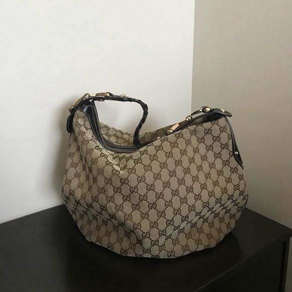 Gucci GG Canvas Studded Hobo - Picture 5 of 16